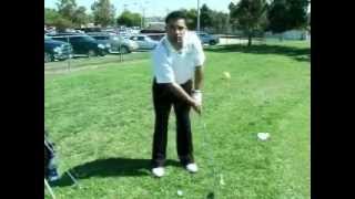 Golf lesson  how to chip with a lob wedge [upl. by Nikkie]