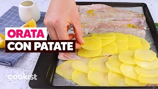 Filetti di orata al forno con patate il piatto veloce e leggero [upl. by Leunamne]