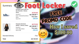 Foot Locker Promo Code  I Show You How To Save 10000 [upl. by Ledairam]