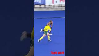 HOCKEY TEAM WORK 🔥🏑😦 GOOD GOAL fieldhockey hockeyindia eurohockey shorts FIHhockeycards [upl. by Haiasi]