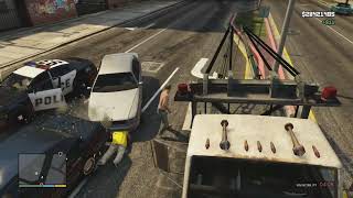 GTA V Vagos Kills Cops and gets shot part 1 [upl. by Terbecki]