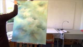 Acrylmalerei Speed painting Über den Wolken [upl. by Berck824]