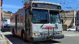 SF Muni 2007 Orion VII HEV 07503 8520 on Route 36 Teresita [upl. by Jacquelynn]