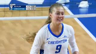 Creighton Volleyball Highlights vs Butler 111923 [upl. by Dickson687]