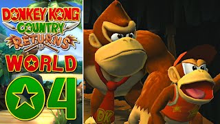 Donkey Kong Country Returns Wii 100  World 4 quotFAILS FAILSquot ft GameBoyLuke Part 4 [upl. by Bakeman]