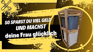 Selber machen und Geld sparen  Wir bauen einen Wäschesammler  meine Frau ist glücklich [upl. by Etterrag]