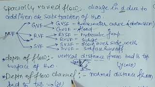 3 spatially varied flow 🌀 hydraulic radius 🌀open channel flow [upl. by Anoif]