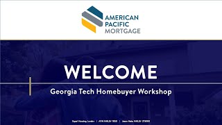 Georgia Tech Homebuyer Workshop  September 2024 [upl. by Laverne]