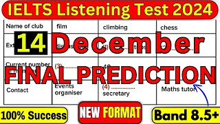 30 November 2024 IELTS LISTENING TEST WITH ANSWER KEY  IELTS  IDP amp BC [upl. by Yelahc585]