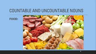 Food Countable and Uncountable nouns in English [upl. by Eiromem]