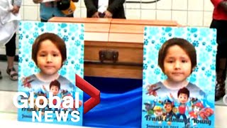 Community says goodbye at wake held for 5yearold Frank Young at Saskatchewan First Nation [upl. by Aitnauq]