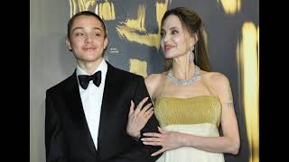 Angelina Jolie and son Knox first joint red carpet [upl. by Cicenia]