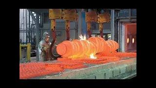 Dangerous Biggest Crankshaft Forging Process in Metal Heavyweight Forging Factory Germany US  2 [upl. by Etneciv]