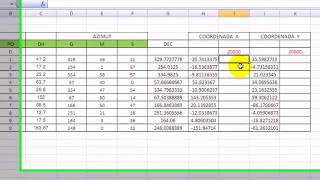 TUTORIAL Pasar azimut a Coordenadas 1 de 2 [upl. by Dlabihcra]