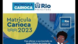 Matrícula Rio 2023 para creches públicas transferências interna e Alunos Novos [upl. by Mansur]