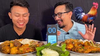 Local Chicken Curry eating challenge  Chicken curry and Soibum Eronba Mukbang  Seram Brothers [upl. by Yrocaj]