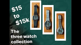 Casio Seiko Rolex  Three watch collection [upl. by Solraced177]