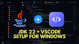 Installation of JDK 22 with Java Set up in VS Code [upl. by Stortz]