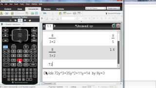 TINspire CAS Tips intro division rational expression [upl. by Pedro]