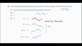 970112ON23Q29 Cambridge International AS Level Chemistry OctoberNovember 2023 Paper 12 Q29 [upl. by Niwre]