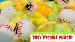 How to Make HOMEMADE EYEBALL PUNCH QUICK FUN amp EASY RECIPE KID FRIENDLY [upl. by Joell626]