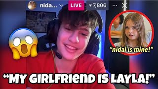 Nidal Wonder Talks About His Girlfriend LAYLA on Live salish is mad [upl. by Willmert200]