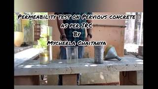 Permeability Test on Pervious Concrete [upl. by Melvina]