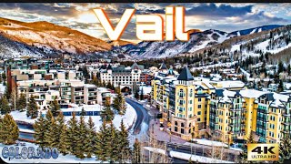 Vail Colorado  Beautiful Popular Ski Town  City Tour amp Drive Thru [upl. by Arolf115]