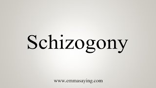 How To Say Schizogony [upl. by Ataymik345]