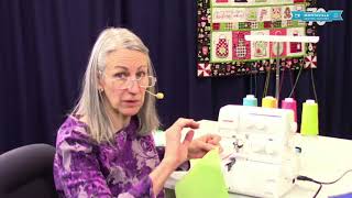 Tutorial on Sewing a Rolled Hem Using the Janome 8002D Serger Overlock Machine [upl. by Cortney306]