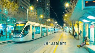 JERUSALEM at Night is BEAUTIFUL Walk in the City Center [upl. by Nickerson895]