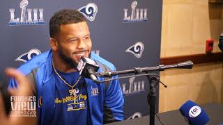 Aaron Donald talks Tom Brady Studying John Randle amp Playing with Ndamukong Suh [upl. by Oicnedif]