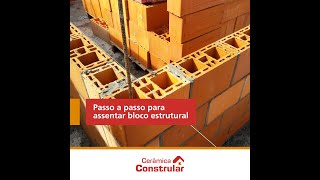 Passo a passo como assentar bloco estrutural  CERÂMICA CONSTRULAR [upl. by Hoo]