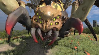 Arachnarok GIANT Spider Animations  Total War Warhammer 3 [upl. by Valdes]