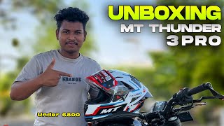 MT Thunder 3 Pro blaze Helmet Unboxing  review [upl. by Liborio763]