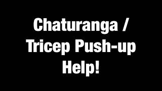 Chaturanga  Tricep Pushups help Yoga tips [upl. by Wobniar183]