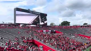 Rutgers football team entrance vs Akron  9724 [upl. by Nereen]