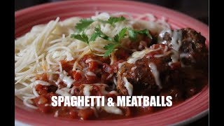 Meatballs served with Spaghetti  TableMozza [upl. by Egrog]