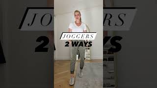 2 Ways to Style Joggers Fashion Over 40 shorts [upl. by Assirod]