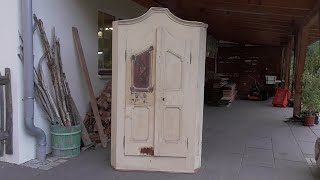 Restoration of an old Bavarian farmer´s cupboard1870 Restaurierung eines Chiemgauer Bauernschrankes [upl. by Neik112]