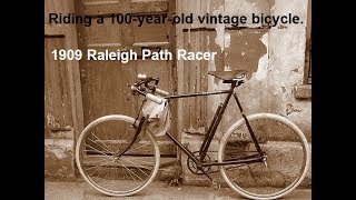 Experience riding a 100 vintage Raleigh path racer bike Handheld onbike footage [upl. by Zilber]