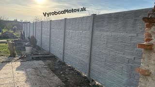 Betónové ploty realizácia Kovarce Topoľčany 20bm [upl. by Mcnelly37]