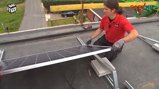 DIY Zelf je zonnepanelen plaatsen plat dak met Easykit [upl. by Nniuq36]