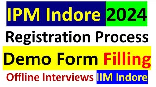 IPMAT 2024 Registration starts IIM Indore  How to Fill Exam Form  Demo Form Filling Process IPM [upl. by Kcuhc715]