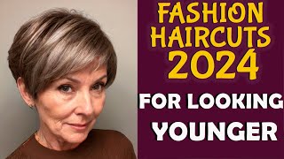 FASHION Short Haircuts 2024 For OLDER WOMEN 50 60 70 [upl. by Emirej]