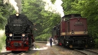 Dampflok 99 7234 Lokschaden in Steinerne Renne  Harzkamel schleppt ab [upl. by Lenwood914]