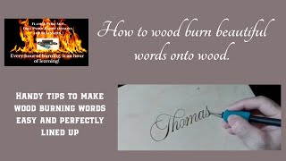 pyrography how to wood burn beautiful letters onto wood [upl. by Arakawa225]