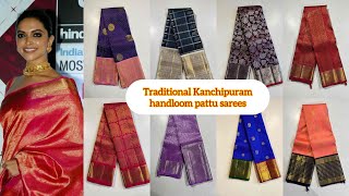 Traditional Kanchipuram handloom pattu sarees [upl. by Arreic]