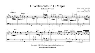 Haydn  Divertimento  Sonata in G Major Hob XVIG1 I  Allegro [upl. by Airol]