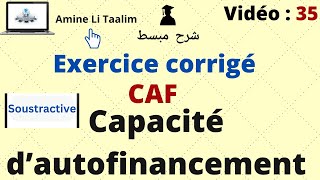 Capacité d’autofinancement CAF  Soustractive Analyse Financière [upl. by Ocisnarf]